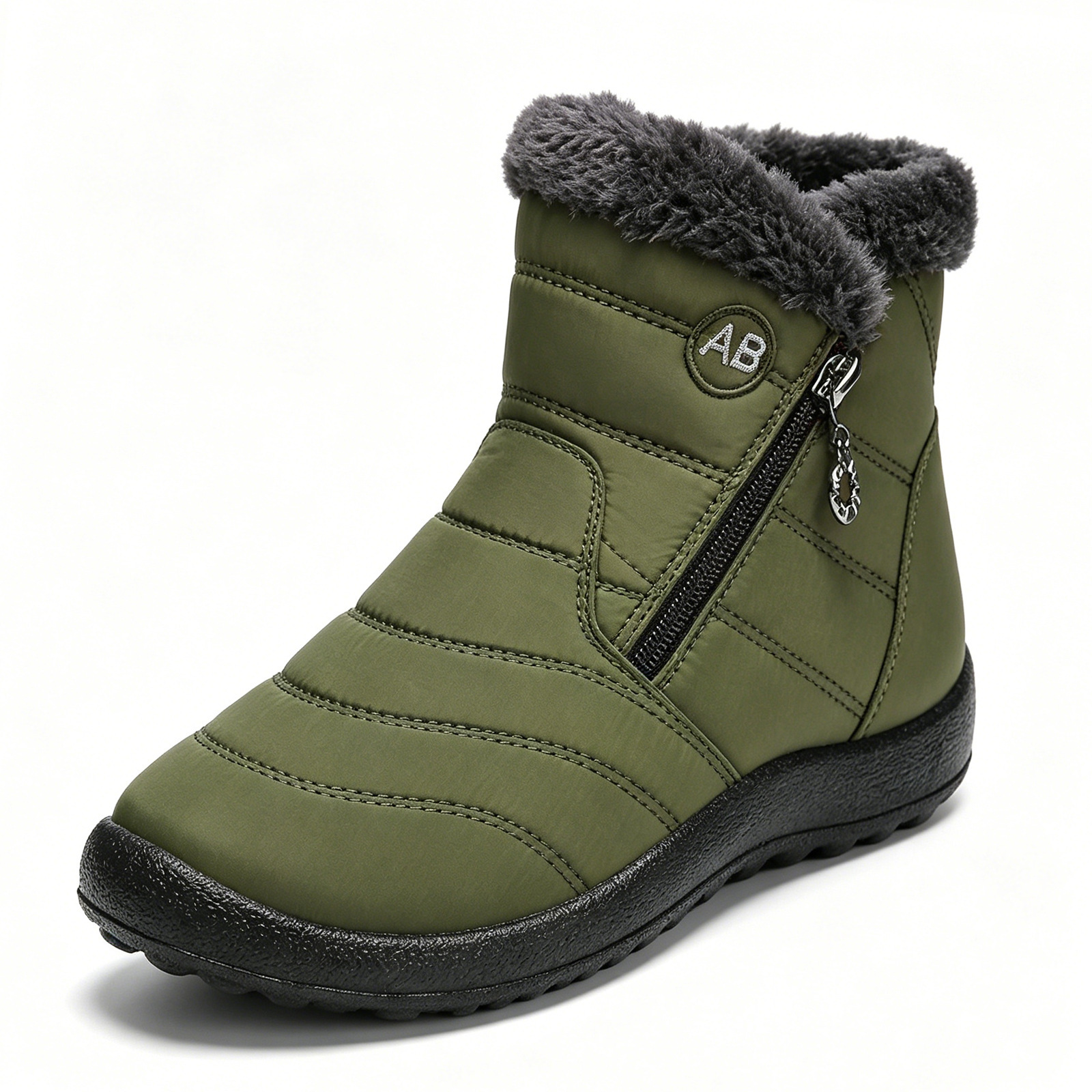 Zapatos de algodón de invierno de mujer procesamiento único de poliuretano personalizado botas de algodón transfronterizas de tamaño grande más vello grueso botas de nieve cálidas