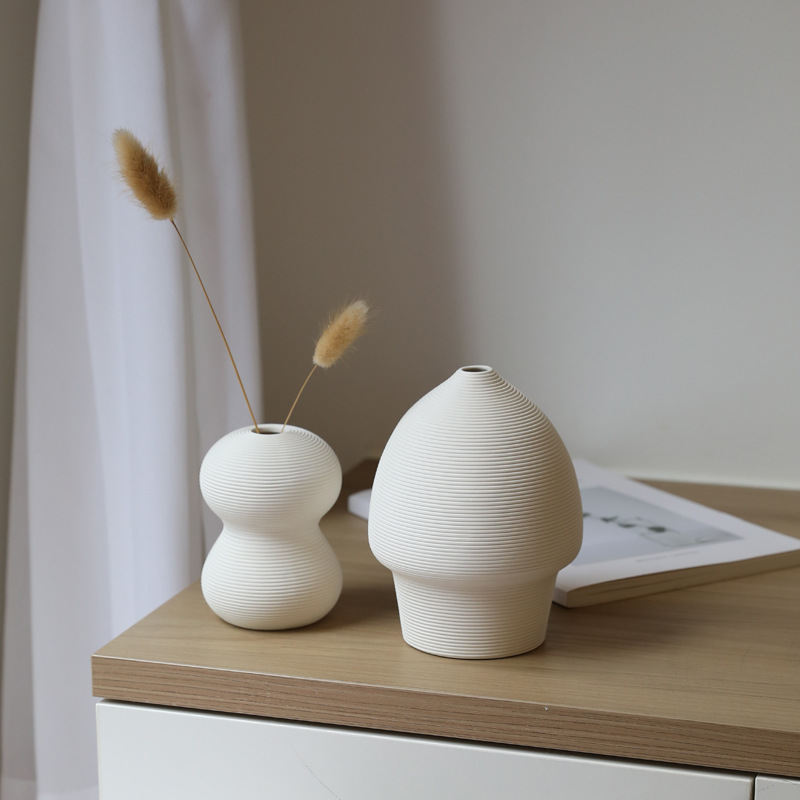 Simple llano flor seca florero de cerámica ins estilo TV gabinete decoración sala de estar flor seca arreglo de flores de escritorio decoración suave