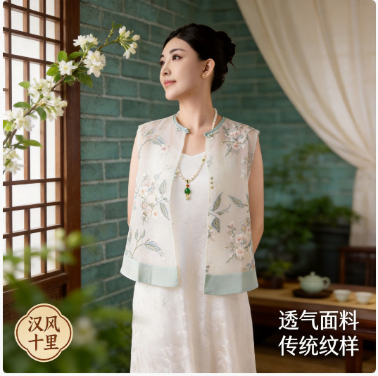 2026 Chinese Style Round Neck Vest Top for Women, Summer Vintage Artistic Vest, New Chinese Style Thin Vest for Women 2026 Chinese Style Round Neck Vest Top for Women, Summer Vintage Artistic Vest, New Chinese Style Thin Vest for Women