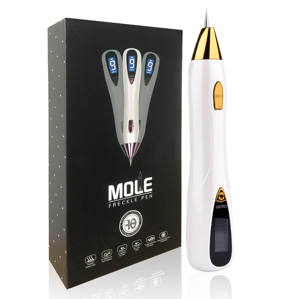 Cross-border new Dot mole pen Laser Freckle beauty instrument household electric spot sweeping pen 9 files with spotlights freckle instrument