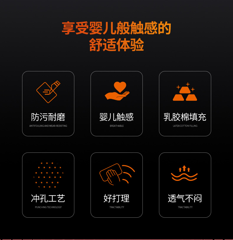 Car Lumbar Support, Universal Car Headrest, Memory Foam Neck Pillow, Seat Cushion with Original Car Texture