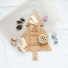 竹制圣诞树砧板食物拼盘厨房家用菜板切水果蔬菜迷你砧板小案板