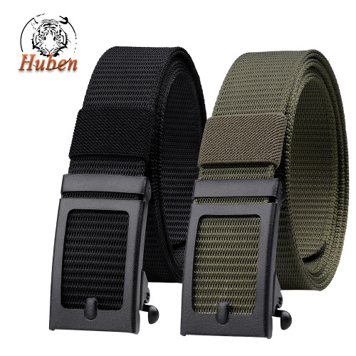New toothless automatic buckle belt imitation nylon thickened woven outdoor casual belt men's tactical belt