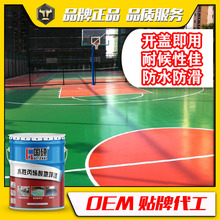 国硕水性丙烯酸地面漆施工篮球场划线涂料地坪漆底漆耐磨抗刮油漆