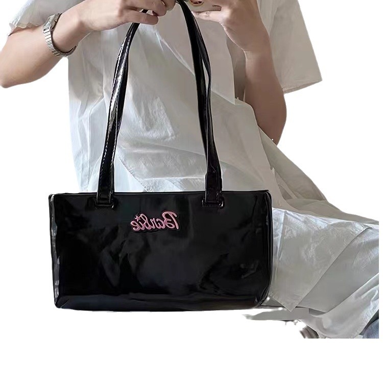 Barbie chica bolso de hombro brillante Mujer nicho diseño bolsa 2022 nuevo bolso horizontal axila baguette bolsa