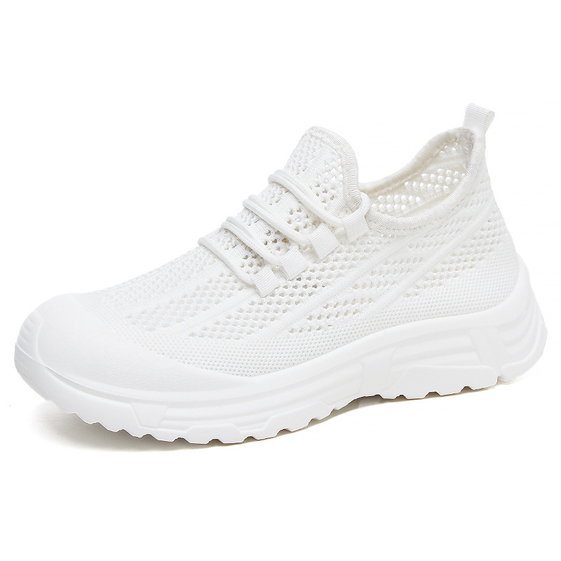Zapatos mujer verano nuevo estilo transpirable casual papá zapatos de malla zapatos de suela suave sin pies cansados zapatos de suela gruesa zapatos de madre