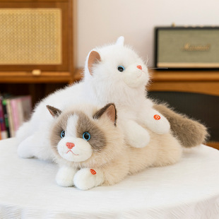 Cute and Lazy Ragdoll Cat Doll, Simulated Kitten That Can Call and Make Sounds, Fun Gameplay, Home Decoration Gift