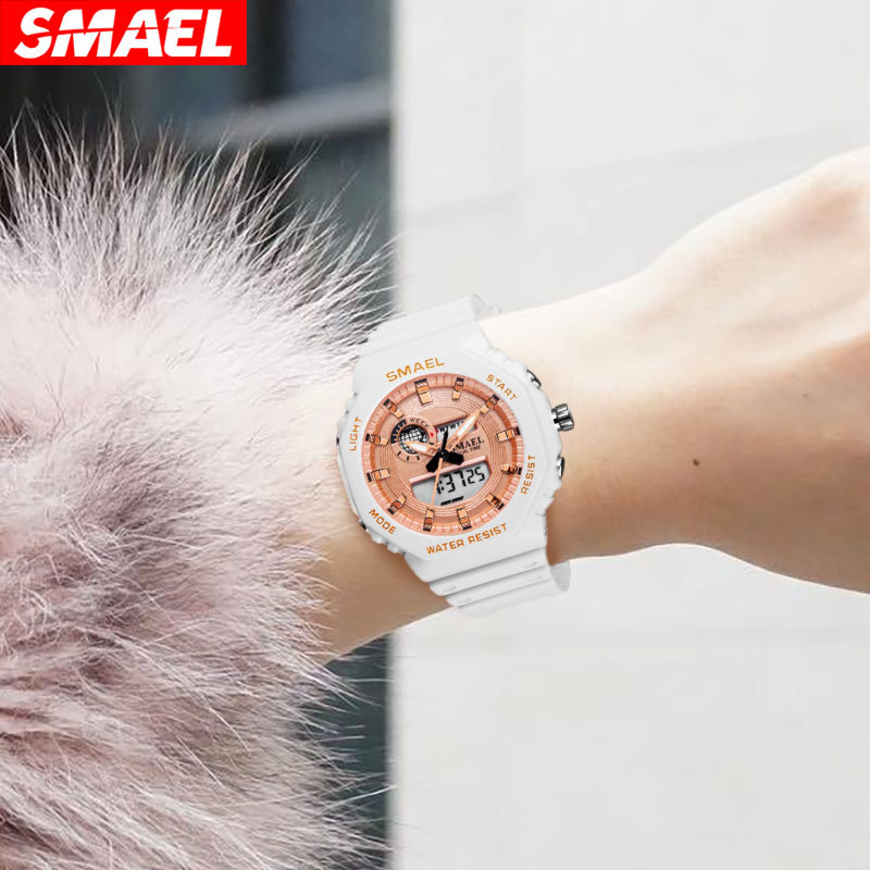 SMAEL 8037 Electric watch for female students High beauty candy color waterproof multi-function electronic watch_voghion.com