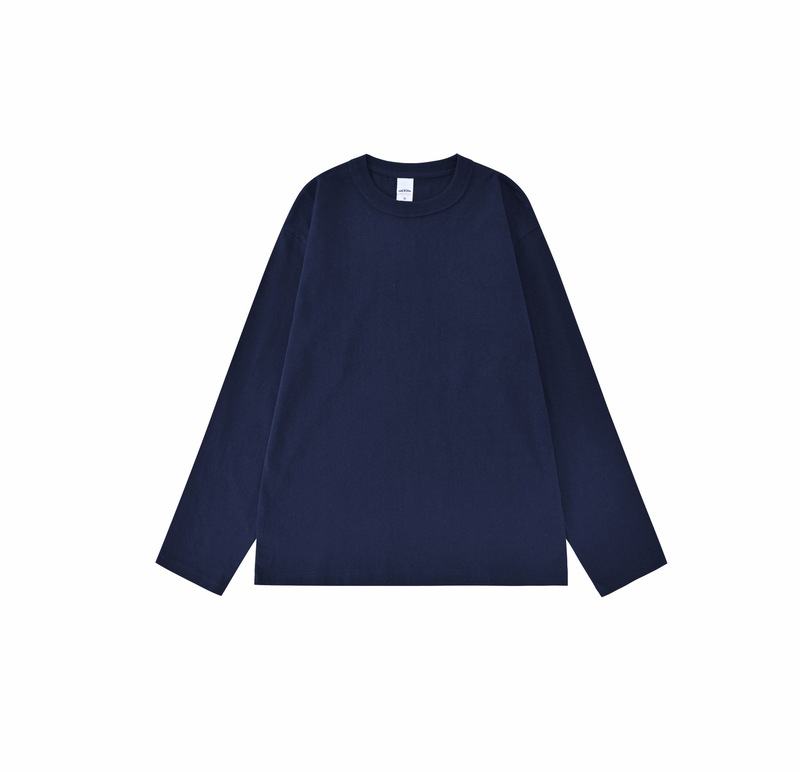 300グラムゆるいoversize重ポンド純色丸首長袖tシャツ男阿miカチカチ国潮t代発|undefined