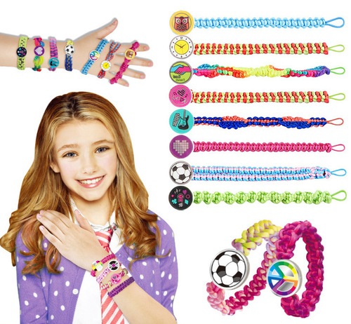 Cross-border best-selling children's creative DIY braiding hand rope intelligence set toy, girls fashion handmade bracelet gift