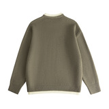 运动风格圆领长袖腈纶针织衫2026秋季青少年宽松透气罗纹底摆，男装针织衫/毛衣，星座614