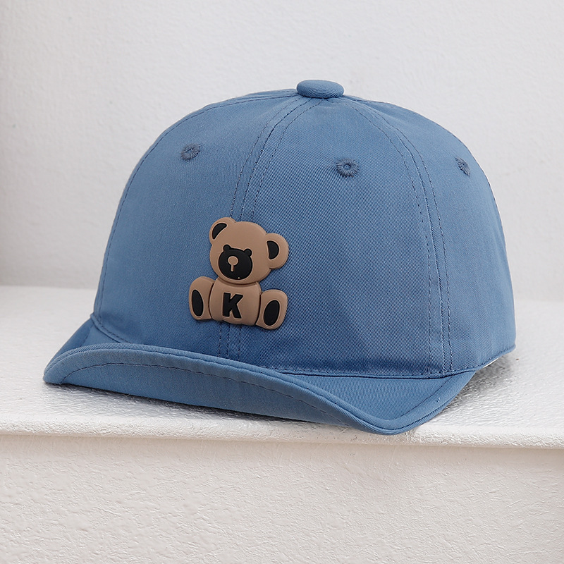 1-3 Sombreros infantiles primavera y otoño delgados bebés Inglés sombrero de béisbol de protección solar gorra de boca de pato para niños coreanos