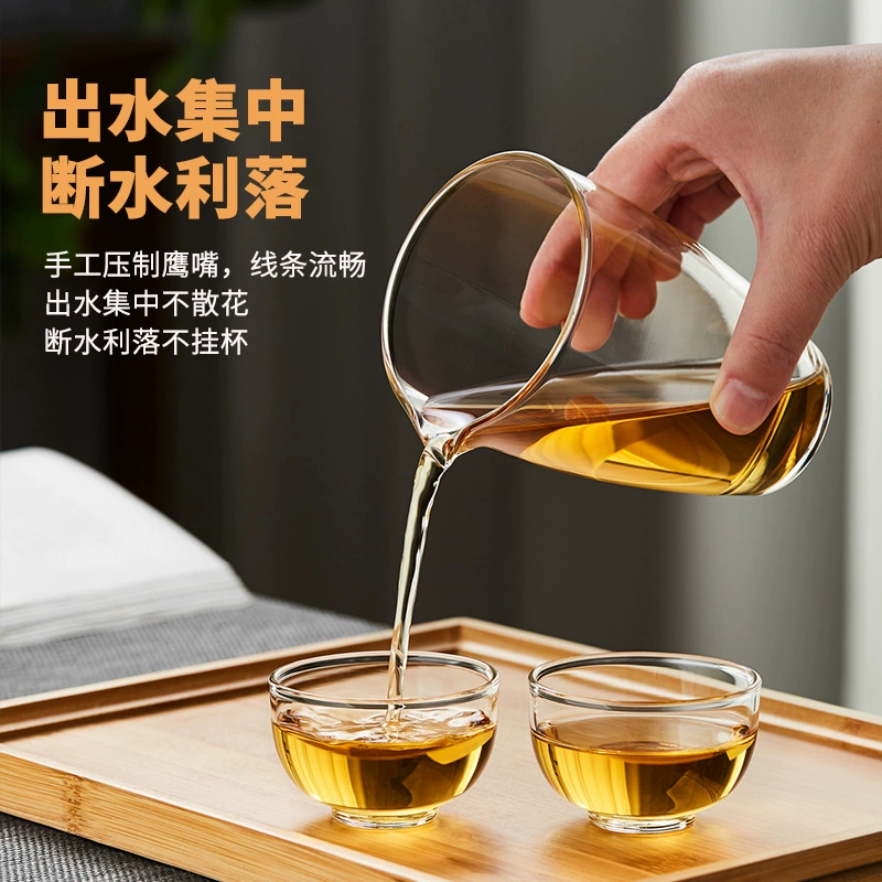 Утолщенная стеклянная чашка Lvchangming, чайная наборша кунг-фу чайная море прозрачная рот стекло стекло
