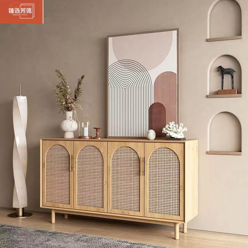 Selection of Solid Wood Sideboards, Simple Modern Entrance Cabinets, Rattan Storage Cabinets, Japanese-Style Small Apartment Tea Cabinets