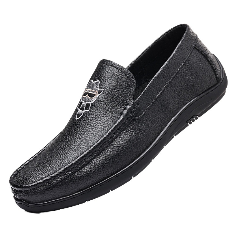 Mocasines de Verano para Hombre de Primera Capa de Piel de Vaca, Zapatos Casuales de Cuero Genuino, Mocasines para Hombre, Zapatos Individuales, Calzado