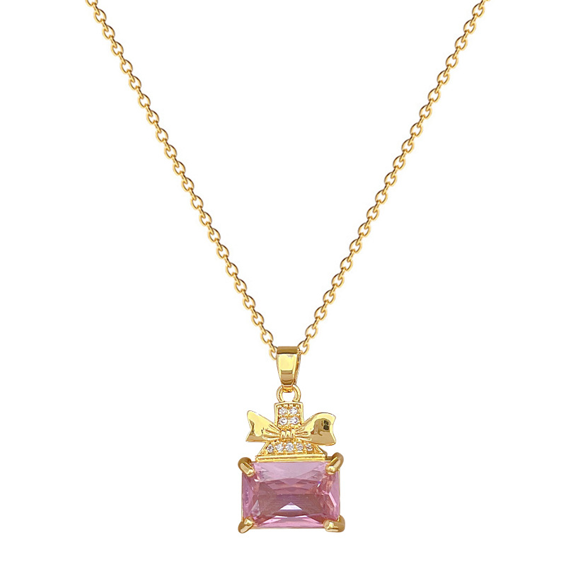 Set collana e orecchini a farfalla con boccetta di profumo_voghion.com