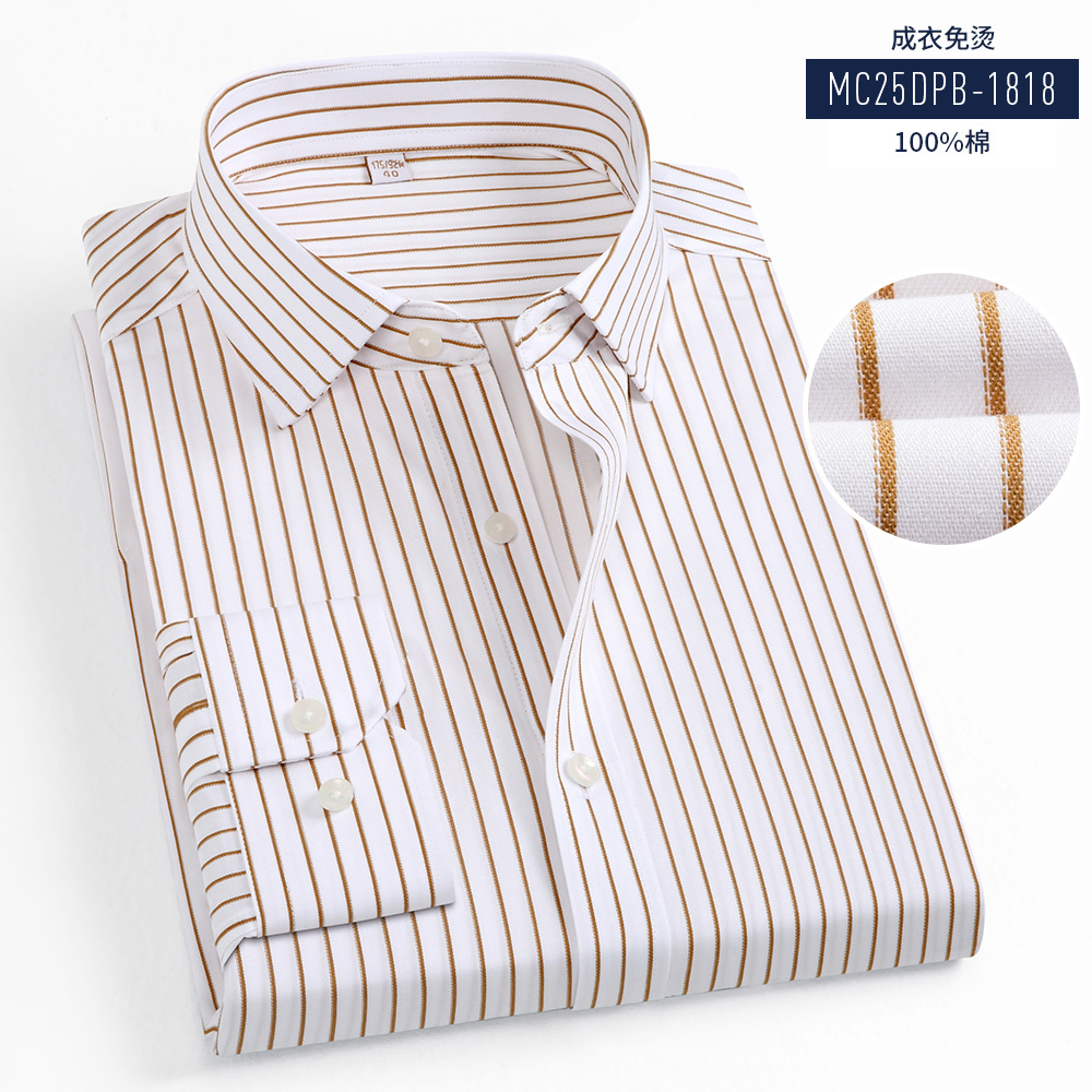 Camisas de hombre sin quemar, camisas blancas de mangas largas, ropa profesional de negocios 100% de algodón para hombres y mujeres con bolsillo