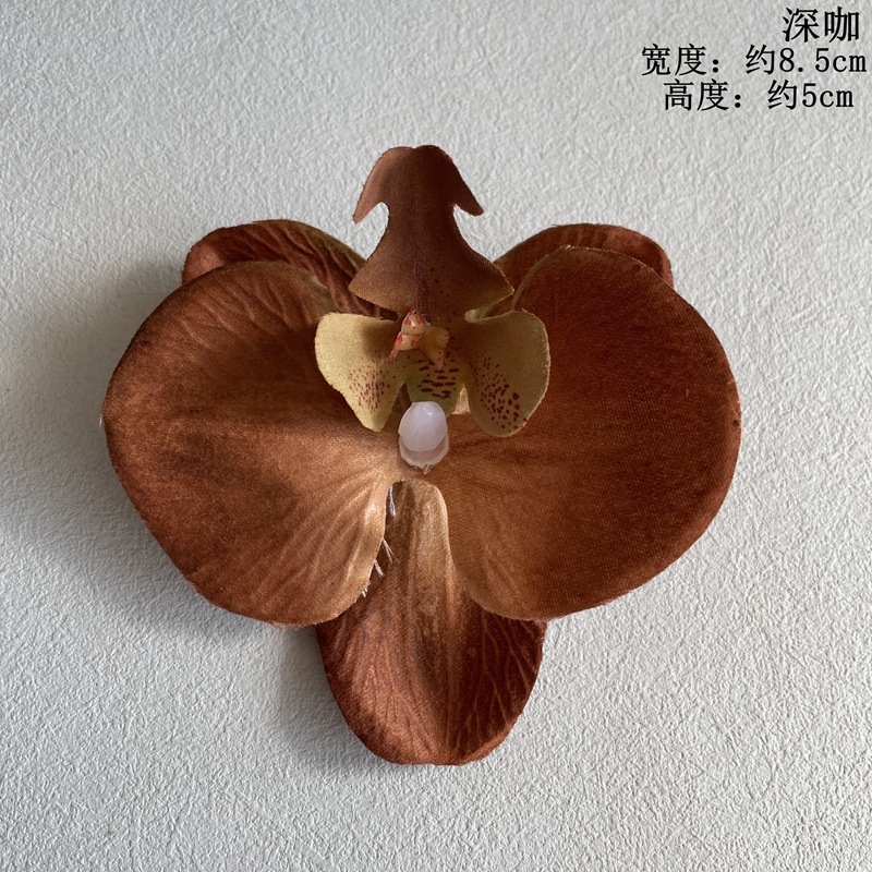 擬似顕紋胡蝶蘭花頭飾りヘアピン手作りdiyケーキデザート台装飾盆栽生け花制作|undefined