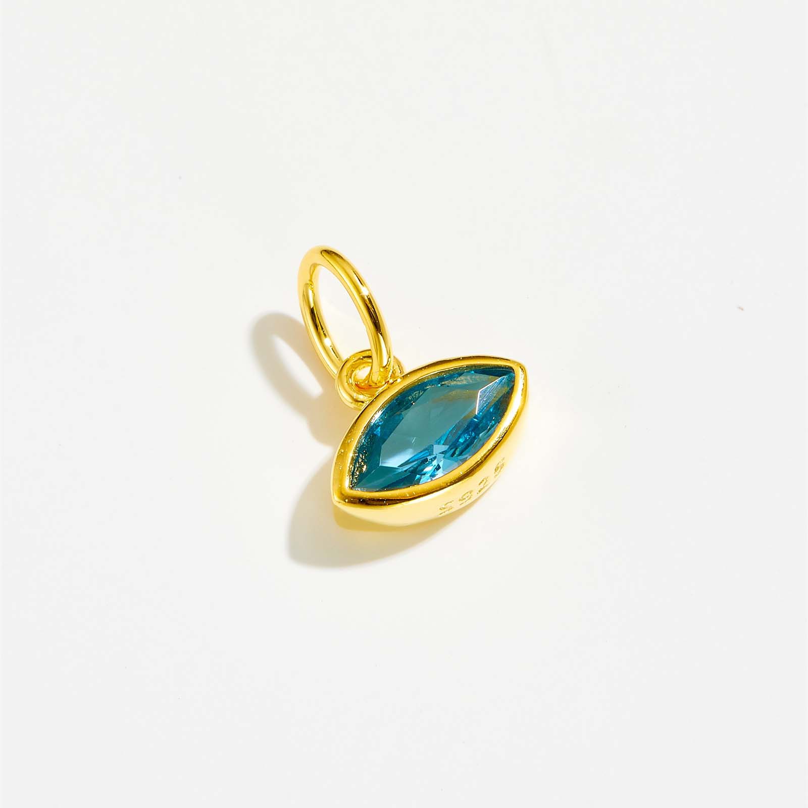 11.4*8mm, 9*7.2mm Jewelry Making Size 18K Real Gold Plated Plating Material 1 Piece 11.4*8mm 9*7.2mm 925 Sterling Silver Zircon Devil's Eye Pendant