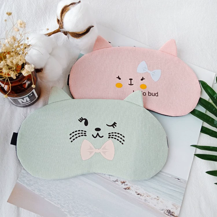 Картинная/плюшевая мультяшная маска для сна Cartoon sleep mask, ледяной пакет, детское компресс для мужчин и женщин для сна