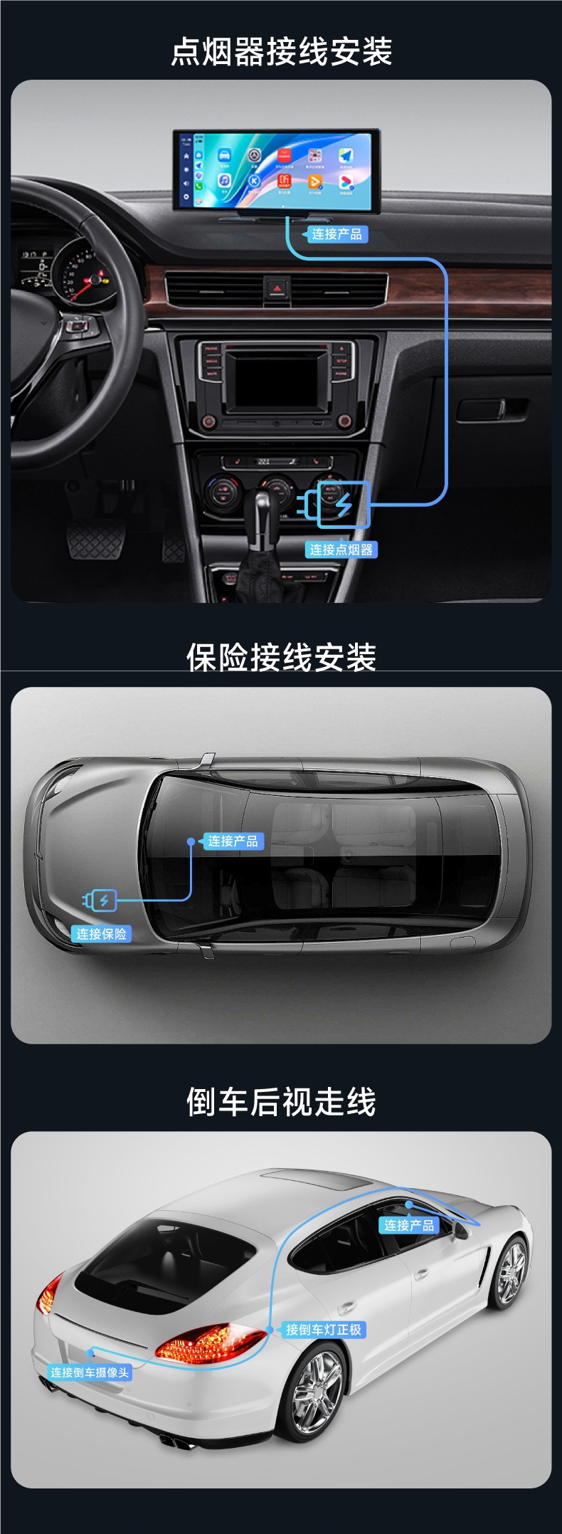 Jiuyin Carplay Portable Screen, In-Car Smart Screen, Interconnected Central Control Screen, Navigation Device, Dashboard, Driving Recorder