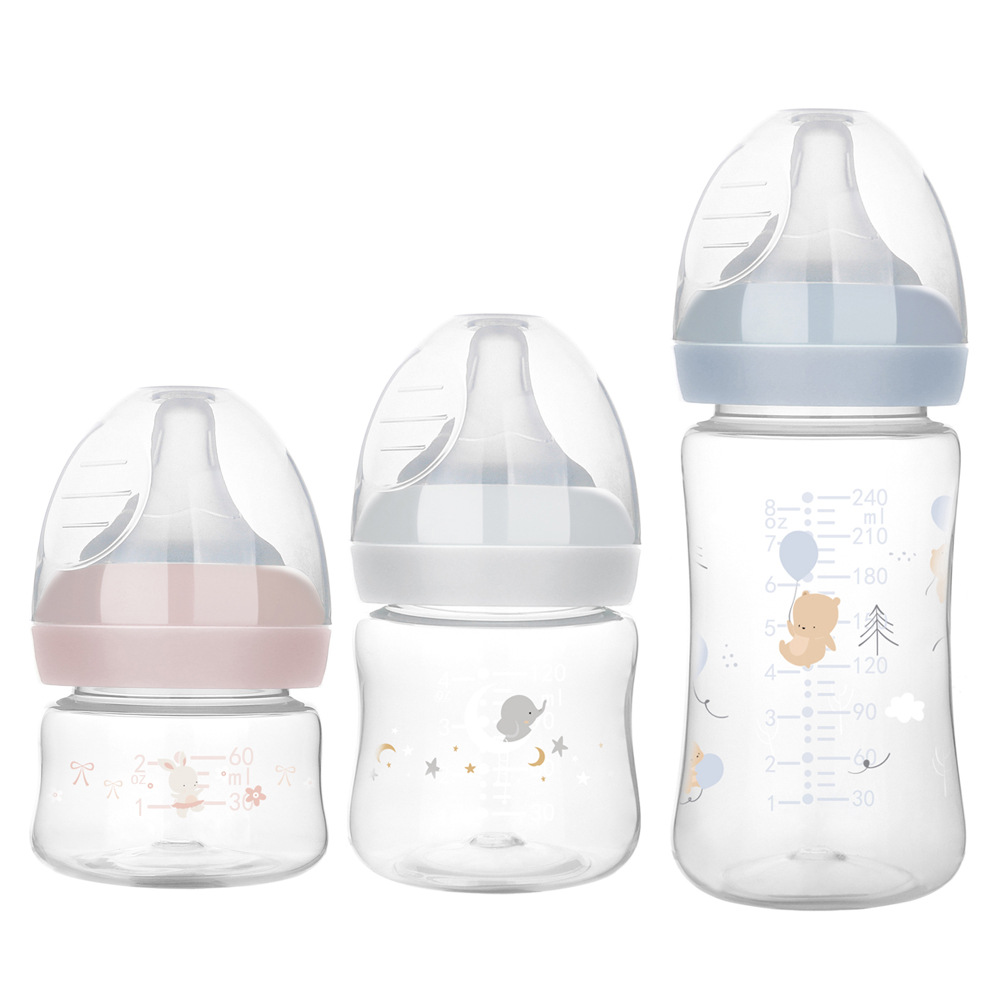 Wide Mouth Baby Bottle Newborn Baby Bottle Anti-Flatulence Pp Bottle Manufacturers