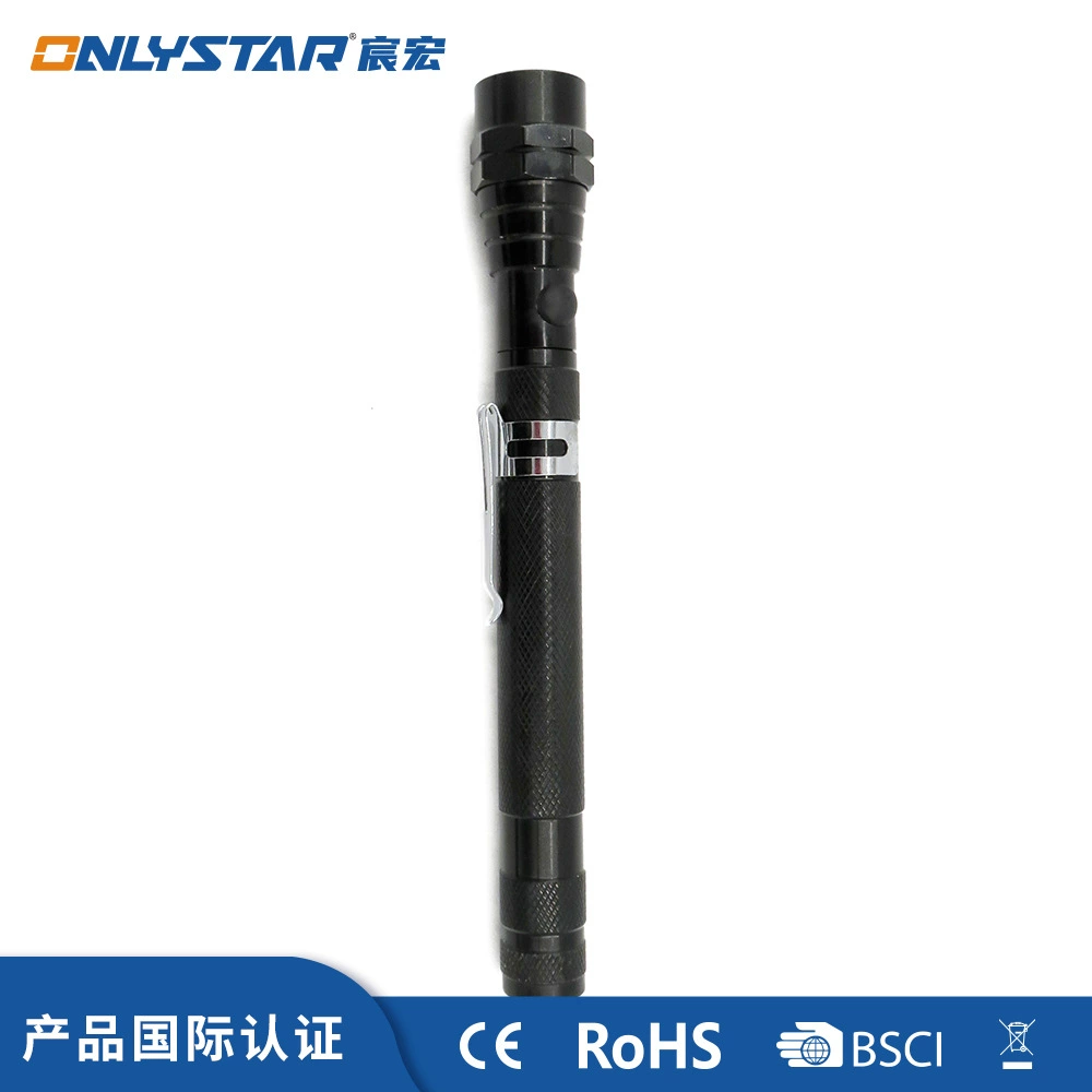 3-светодиодный фонарь из алюминиевого сплава с выдвижной головкой, магнитными кнопками на обоих концах, инструмент для сборки батарей, рабочий фонарь