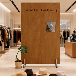 桦木海洋板屏风隔断买手店玄关遮挡服装店摄影室装饰可移动屏风