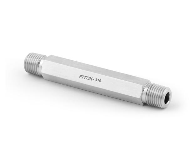 SS-PLN-NS4-3飞托克FITOK加长六方阳螺纹接头1/4NPT总长3"(76.2mm