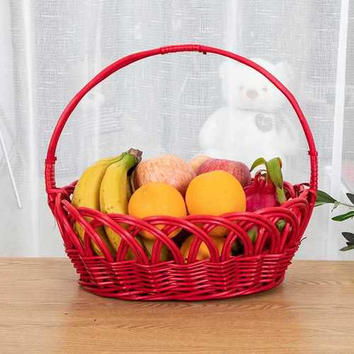 Wicker shopping basket, fruit and vegetable packaging basket, flower basket, snack storage basket, dance prop basket, portable egg basket