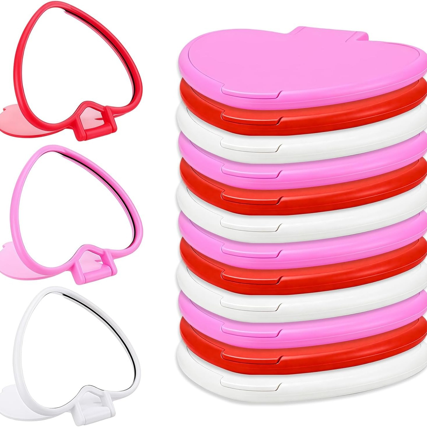 Heart-shaped small mirror, modern and simple, heart-shaped mirror, beauty glass, mini dressing mirror, student dormitory makeup mirror