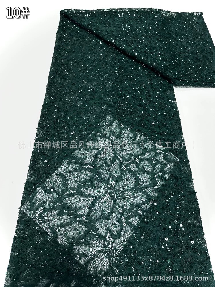 Nueva moda Gaoding lujo ligero vestido de boda vestido de moda cena tela de encaje pesado tela de cuentas
