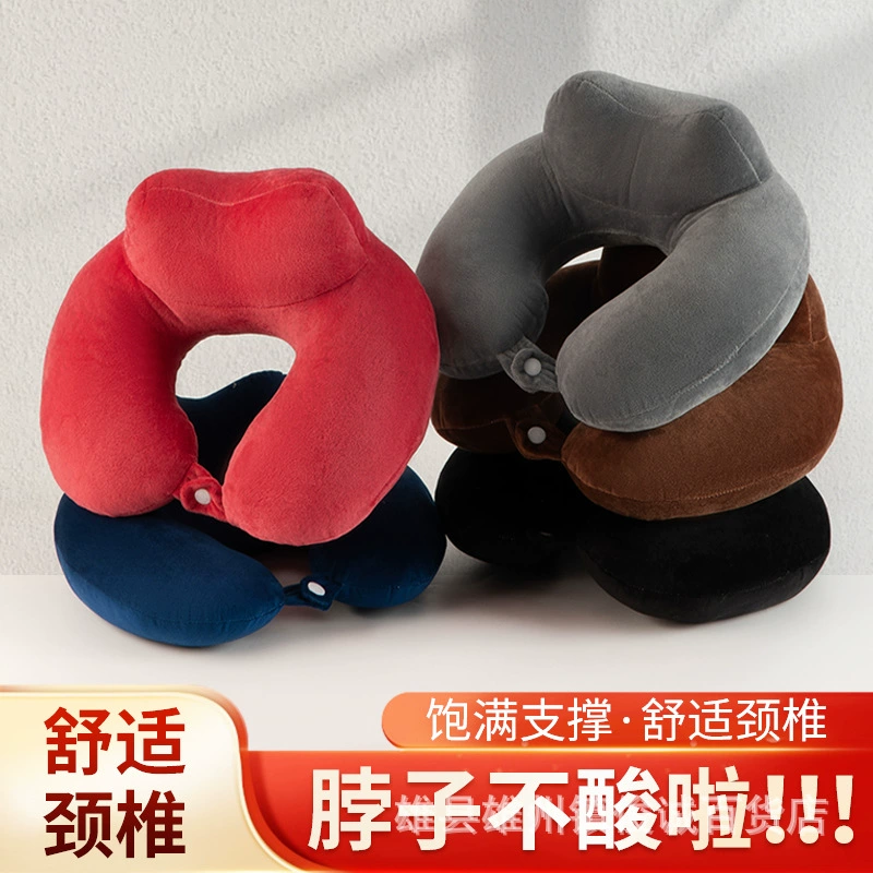 U-образная подушка для шеи, дорожная портативная офисная подушка для сна, подушка для шеи, подушка для шейного отдела позвоночника, U-образная подушка для самолета, может печатать логотип