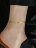 Brand advanced golden chain, ankle bracelet for St. Valentine's Day, does not fade, simple and elegant design, 750 sample gold, 2022 collection