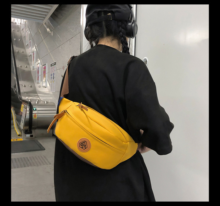 Simple and sporty trendy brand chest bags for both men and women, student waist bags, large-capacity niche single-shoulder bags, crossbody bags for women undefined