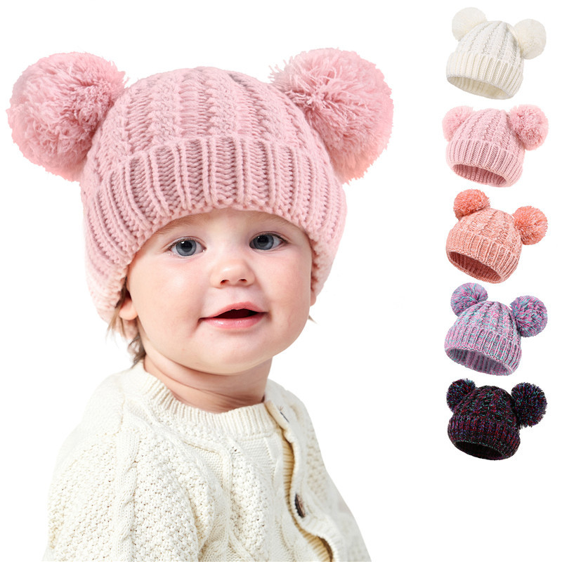 [Baby Boy Hat Cute Pompom Baby Cap Beanie Autumn Winter Warm]