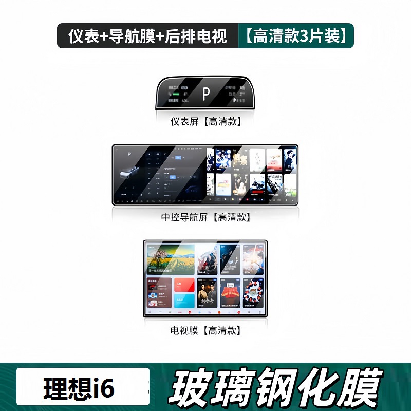 25 Ideal I6 Screen Tempered Film Central Control Navigation Display Protection Lcd Instrument Integrated Car Interior Modification Film