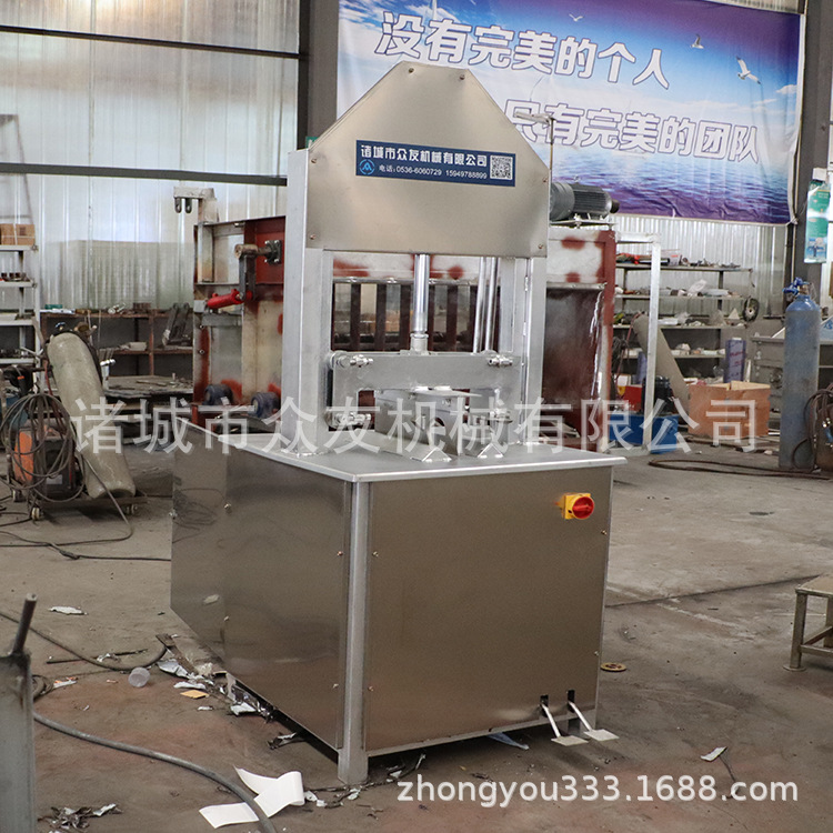 山东厂家现货供应可连续操作的猪头劈半机 全自动液压猪头分半机1