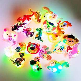 New style hole shoes flower shoe accessories personalized LED flashing light shoe buckle cute cartoon hole bag diy decorative accessories