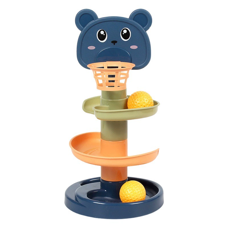 Детские Пазлы Веселая дорожка раздвижной мяч Baby ролл мяч раннего образования стопки поворот музыкальная игрушка башня поколение волос