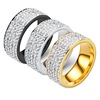 Fashionable wedding ring, accessory stainless steel for beloved, European style, wholesale