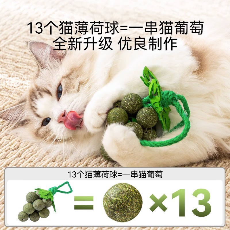 Bola de menta para gatos, juguete para gatos, artefacto para aliviar el aburrimiento