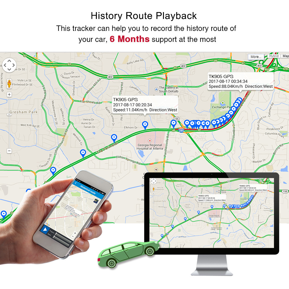 Tkstartk905 Vehicle Satellite Locator Trajectory Playback English Appgps Dedicated for Cross-Border Export
