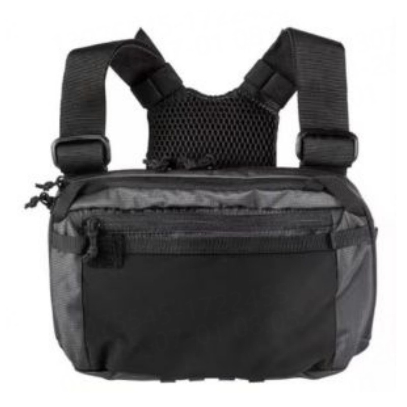 In-Stock Cross-Border Men's Multifunctional Double-Layer Portable Tactical Waist Bag, Nylon Water-Resistant, Adjustable Belt, Large Capacity