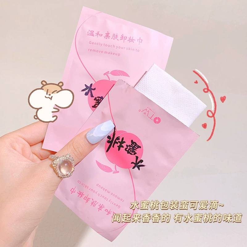 Косметологический инструмент OTW пудра персиковый мягкая кожа - дружелюбное средство для снятия макияжа 30 таблеток одноразовое свободное промывание глаз губ лица доступно