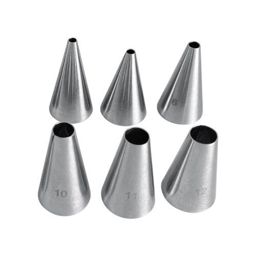 304 stainless steel round writing nozzle, small, medium and large size cake cookie cream nozzle, baking decoration tool