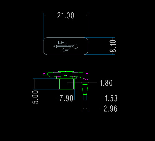 Versorgung USB Typ-C Buchse staubdichter Gummistopfen Silikonenstopfen TYPE-C weiblich Silikonenstopfen Gummistopfen