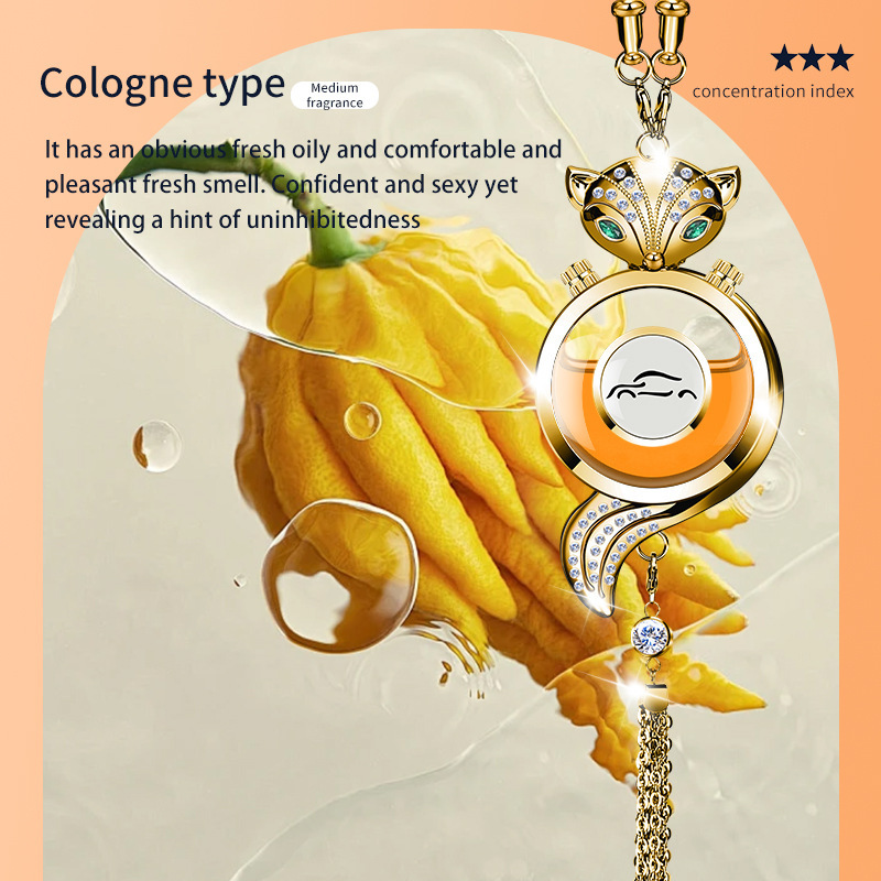 Car Air — Qìchē Car hanging - fox-golden-alloy-pendant-with-cologne-fragrance-small-car-logo