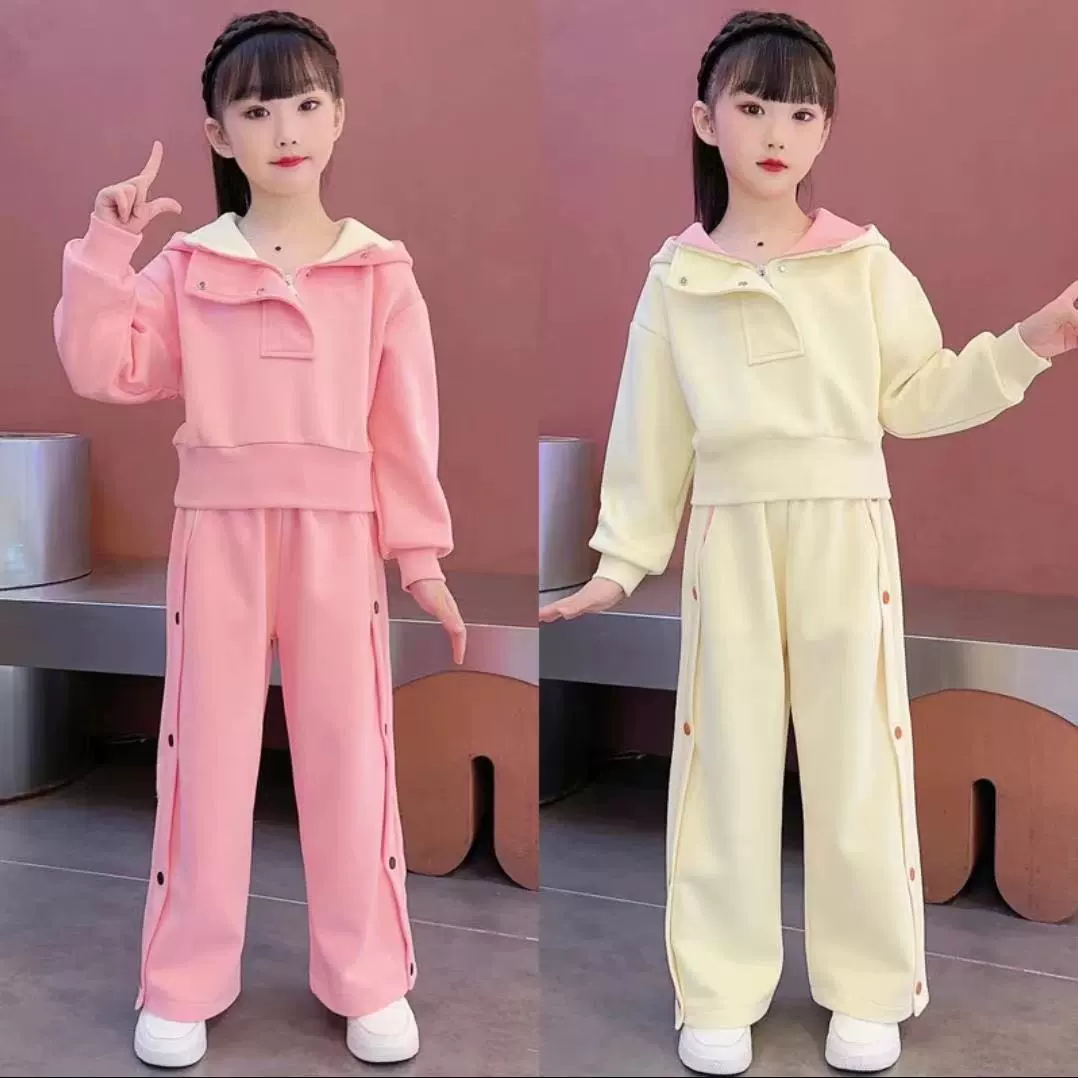 Осенний и зимний новый спортивный костюм 2024 CUHK девушки осень и зима корейская модная сеть красная с капюшоном свитера
