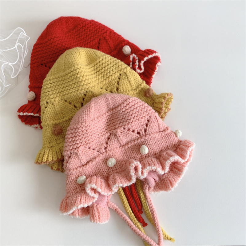 Children Unisex Sweet Simple Style Fruit Embroidery Jacquard Wool Cap display picture 1